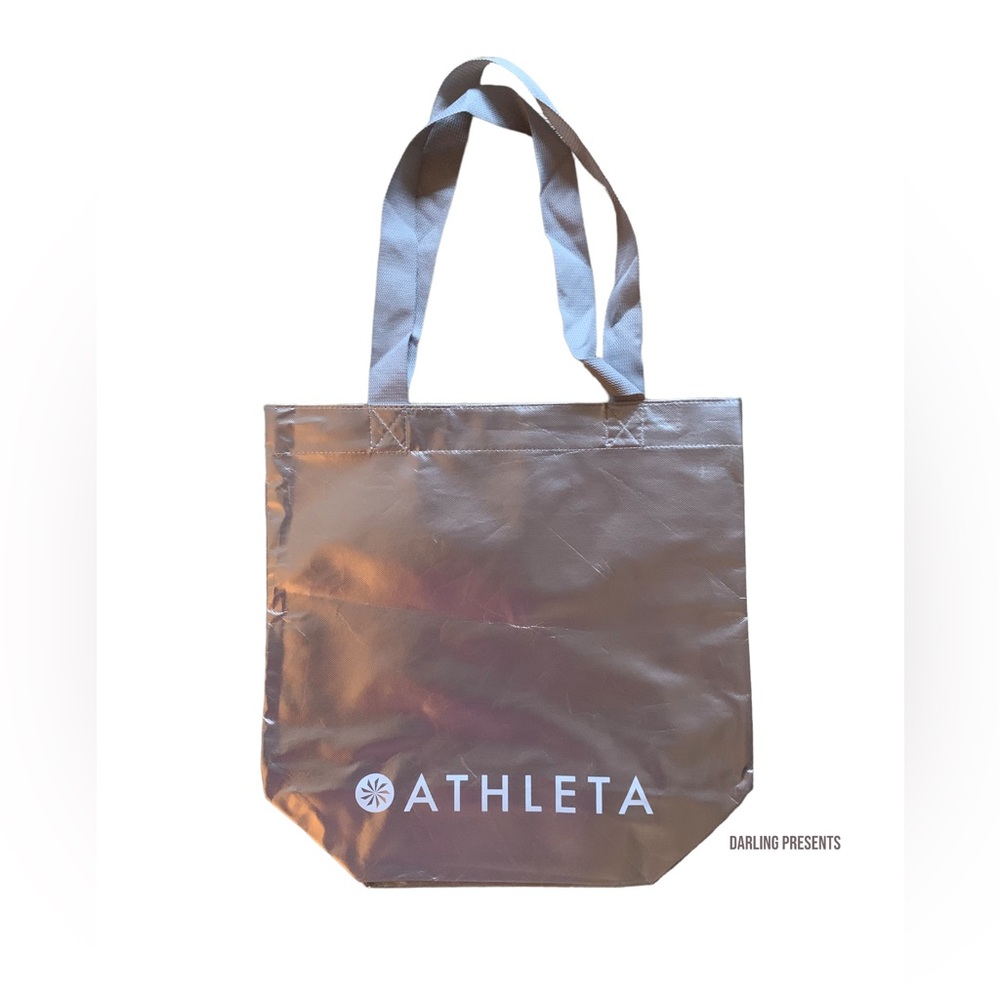 Athleta Tote Bag Unisex Color Silver Size 17 X 17